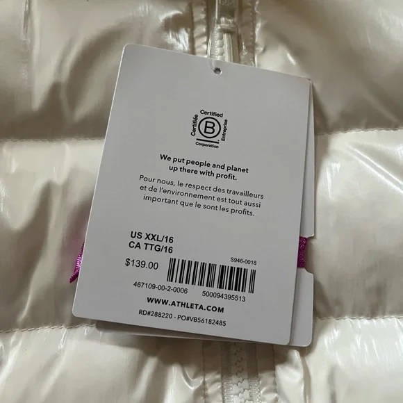Athleta Girl Cool Days Metallic Down Jacket - Picture 6 of 7